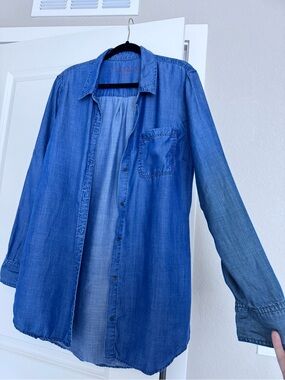 Liverpool Blue Denim Button-Up Jean Jacket
